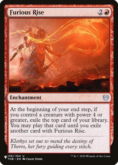 Furious Rise - At the beginning of your end step