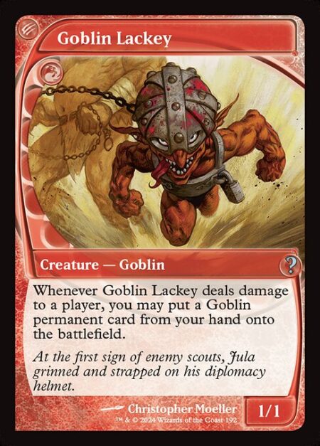 Goblin Lackey - Whenever Goblin Lackey deals damage to a player