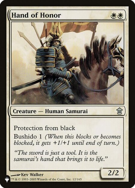 Hand of Honor - Protection from black