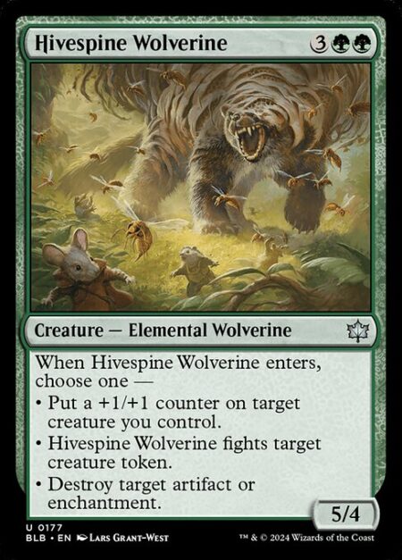 Hivespine Wolverine - When Hivespine Wolverine enters