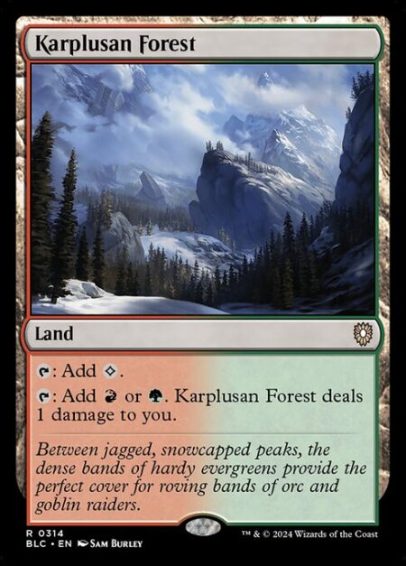 Karplusan Forest - {T}: Add {C}.