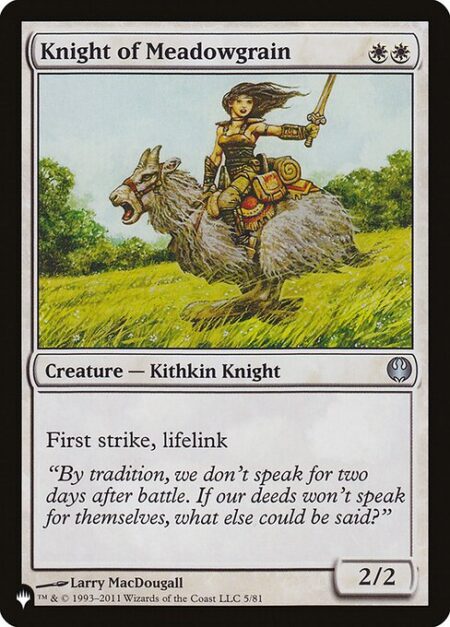 Knight of Meadowgrain - First strike