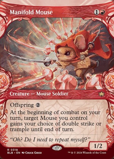 Manifold Mouse - Offspring {2} (You may pay an additional {2} as you cast this spell. If you do