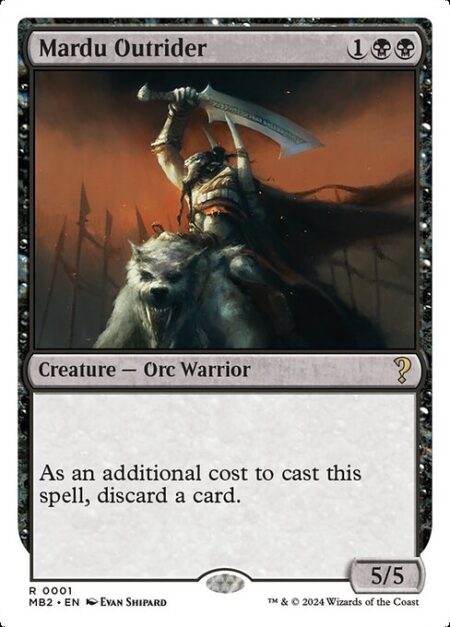 Mardu Outrider - As an additional cost to cast this spell