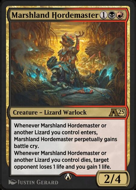 Marshland Hordemaster - Whenever Marshland Hordemaster or another Lizard you control enters