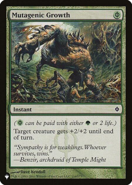 Mutagenic Growth - ({G/P} can be paid with either {G} or 2 life.)