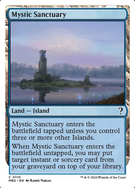 Mystic Sanctuary - ({T}: Add {U}.)