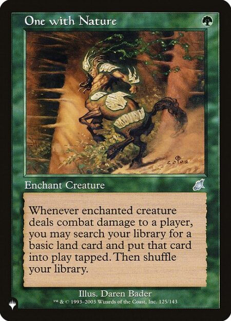 One with Nature - Enchant creature