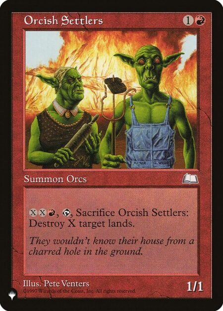 Orcish Settlers - {X}{X}{R}