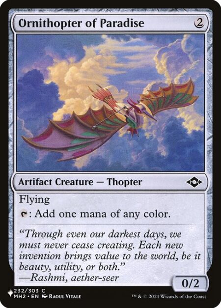 Ornithopter of Paradise - Flying