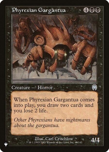 Phyrexian Gargantua - When Phyrexian Gargantua enters