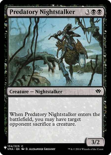 Predatory Nightstalker - When Predatory Nightstalker enters