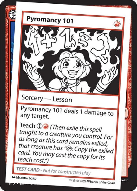 Pyromancy 101 - Pyromancy 101 deals 1 damage to any target.