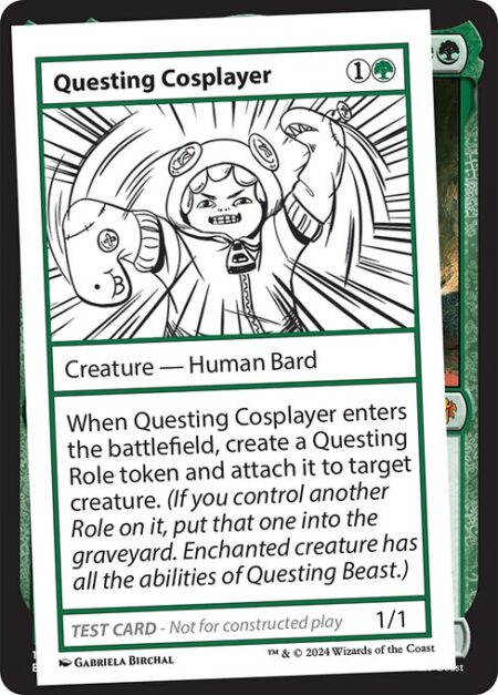 Questing Cosplayer - When Questing Cosplayer enters the battlefield