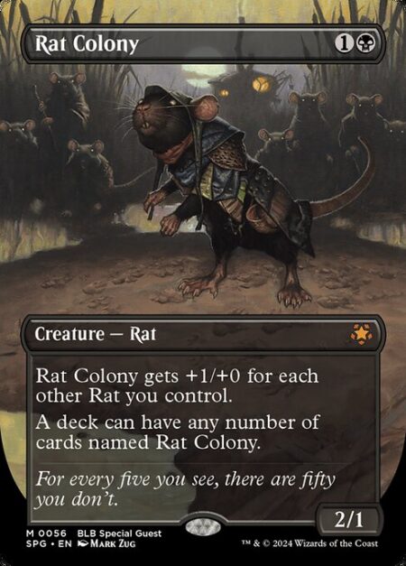 Rat Colony - Rat Colony gets +1/+0 for each other Rat you control.