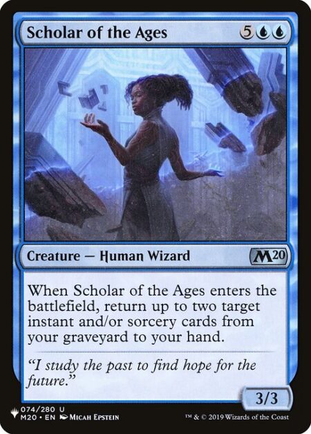 Scholar of the Ages - When Scholar of the Ages enters