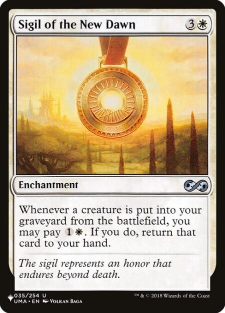 Sigil of the New Dawn - Whenever a creature is put into your graveyard from the battlefield