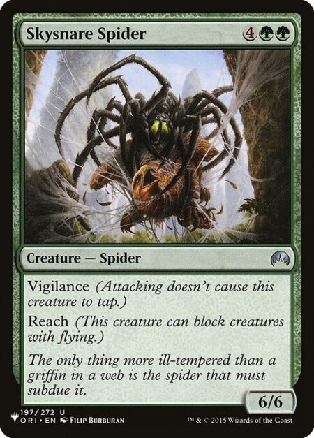 Skysnare Spider - Vigilance (Attacking doesn't cause this creature to tap.)