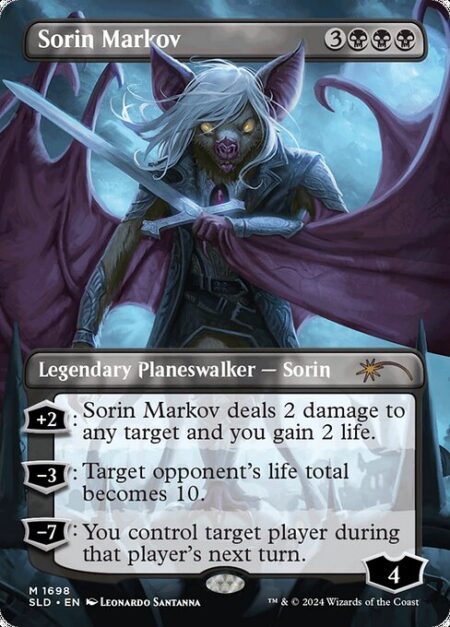 Sorin Markov - +2: Sorin Markov deals 2 damage to any target and you gain 2 life.