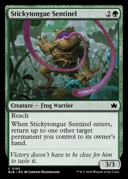 Stickytongue Sentinel - Reach