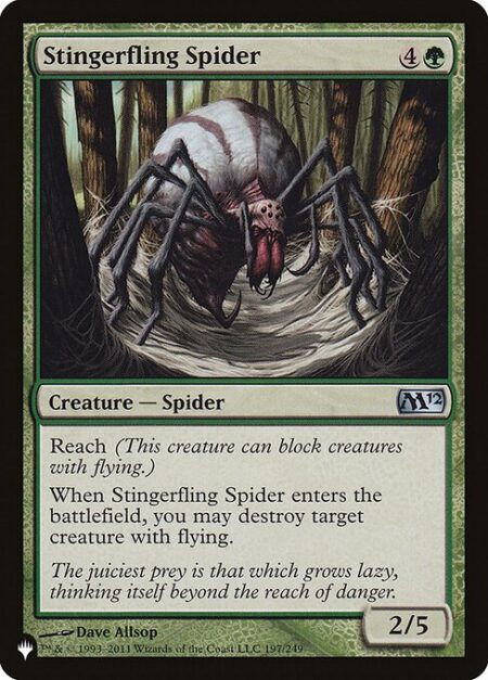 Stingerfling Spider - Reach