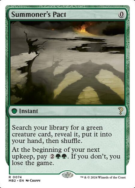 Summoner's Pact - Search your library for a green creature card