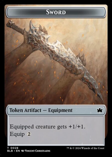 Sword - Equipped creature gets +1/+1