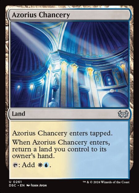 Azorius Chancery - Azorius Chancery enters tapped.