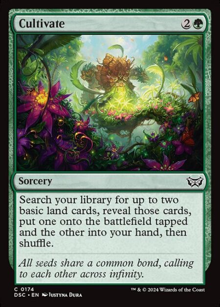 Cultivate - Search your library for up to two basic land cards