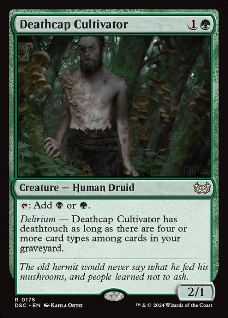 Deathcap Cultivator - {T}: Add {B} or {G}.