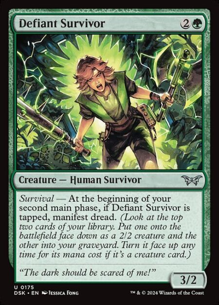 Defiant Survivor - Survival — At the beginning of your second main phase