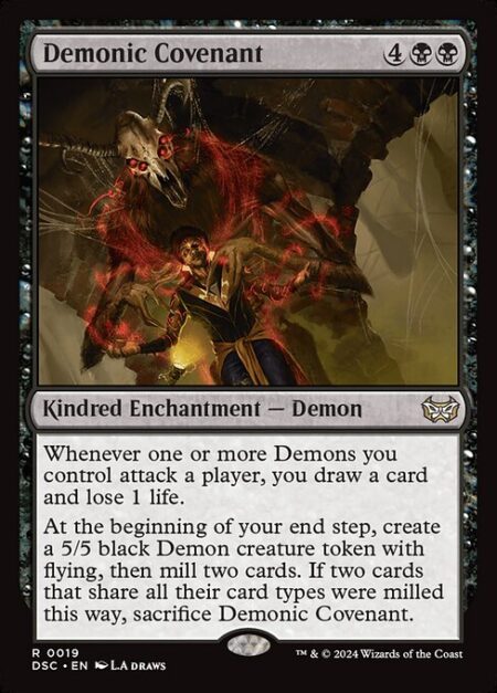 Demonic Covenant - Whenever one or more Demons you control attack a player