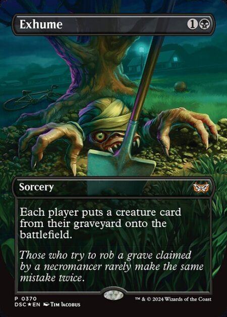 Exhume - Each player puts a creature card from their graveyard onto the battlefield.