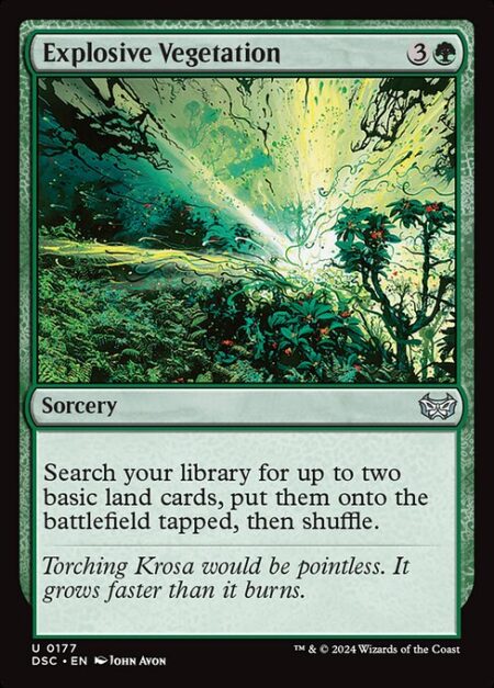 Explosive Vegetation - Search your library for up to two basic land cards