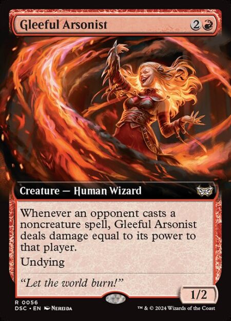 Gleeful Arsonist - Whenever an opponent casts a noncreature spell