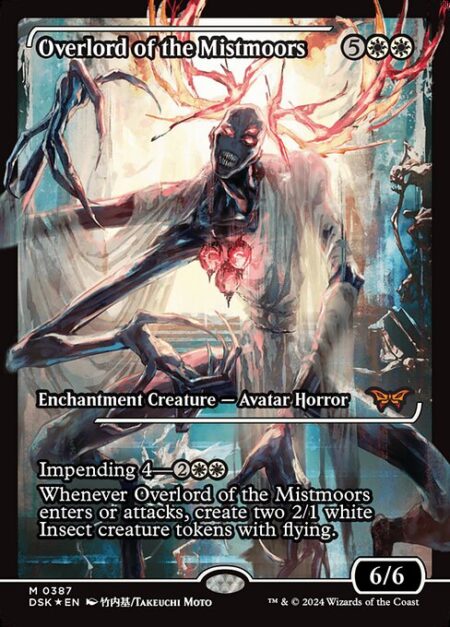 Overlord of the Mistmoors - Impending 4—{2}{W}{W} (If you cast this spell for its impending cost