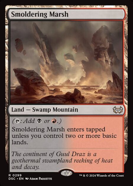 Smoldering Marsh - ({T}: Add {B} or {R}.)