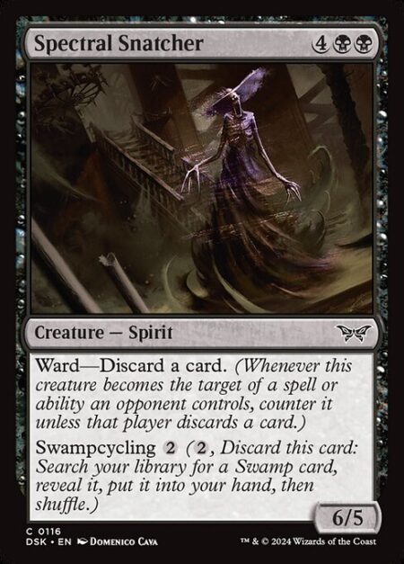 Spectral Snatcher - Ward—Discard a card. (Whenever this creature becomes the target of a spell or ability an opponent controls