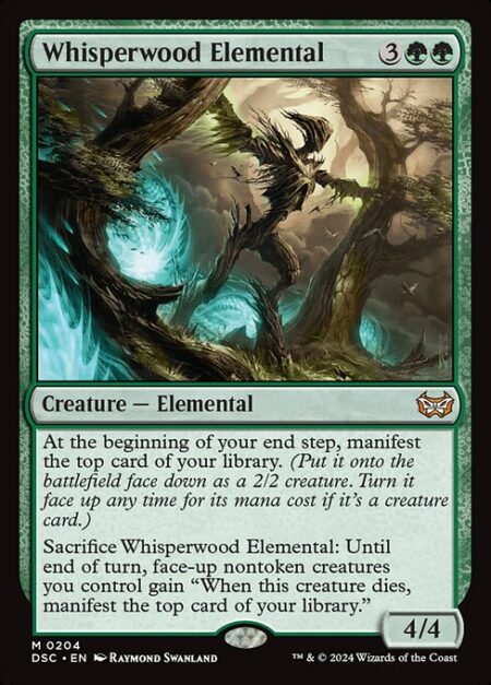 Whisperwood Elemental - At the beginning of your end step