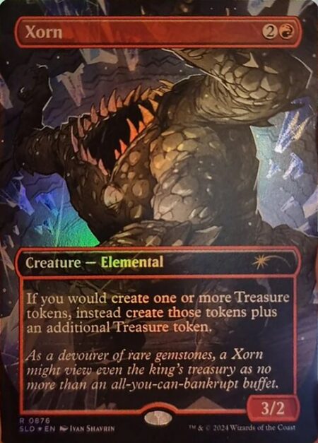 Xorn - If you would create one or more Treasure tokens