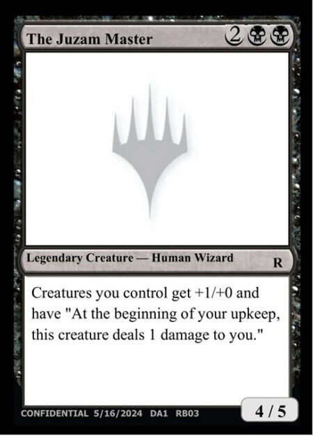 The Juzam Master - Creatures you control get +1/+0 and have "At the beginning of your upkeep