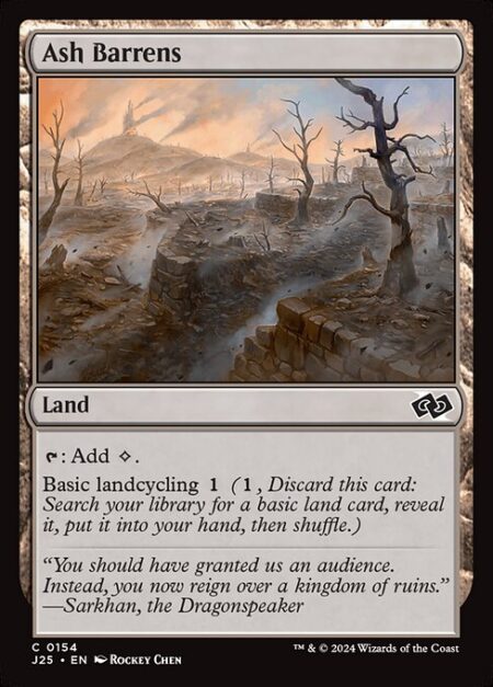 Ash Barrens - {T}: Add {C}.