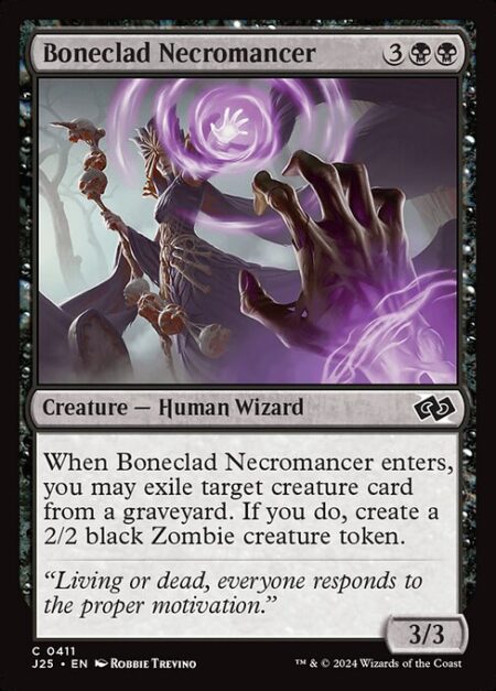 Boneclad Necromancer - When Boneclad Necromancer enters