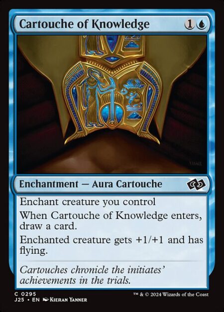 Cartouche of Knowledge - Enchant creature you control