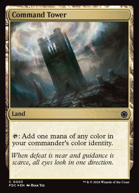 Command Tower - {T}: Add one mana of any color in your commander's color identity.