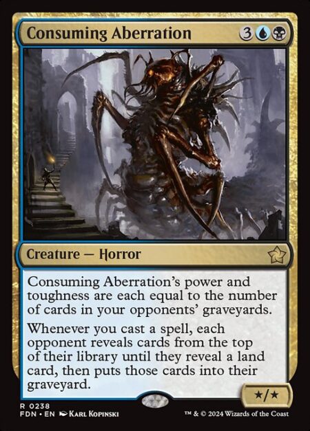 Consuming Aberration - Consuming Aberration's power and toughness are each equal to the number of cards in your opponents' graveyards.