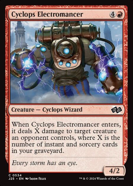 Cyclops Electromancer - When Cyclops Electromancer enters