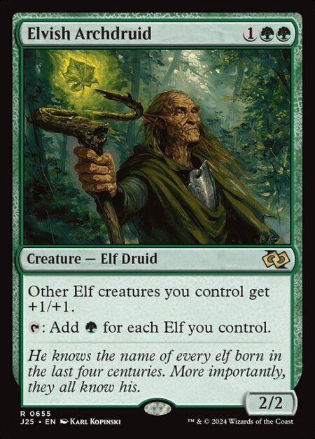 Elvish Archdruid - Other Elf creatures you control get +1/+1.