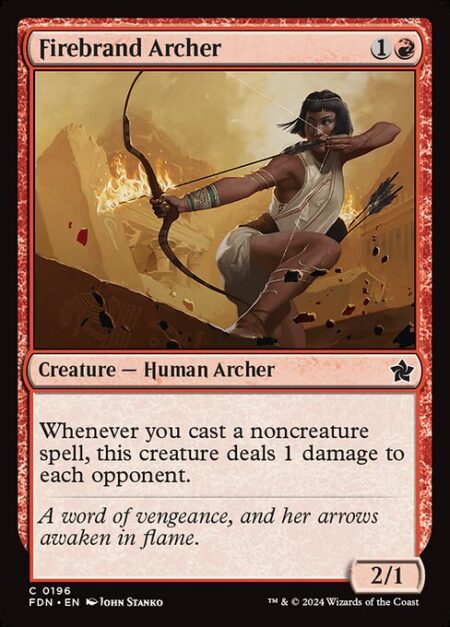 Firebrand Archer - Whenever you cast a noncreature spell