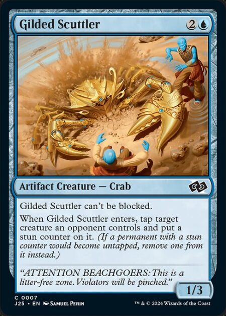 Gilded Scuttler - Gilded Scuttler can't be blocked.